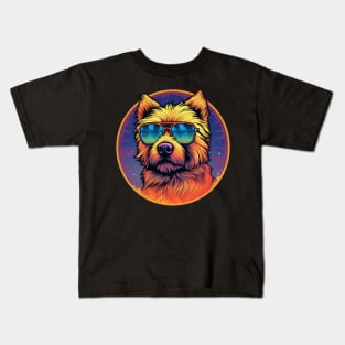Norwich Terrier with a splash of color Kids T-Shirt